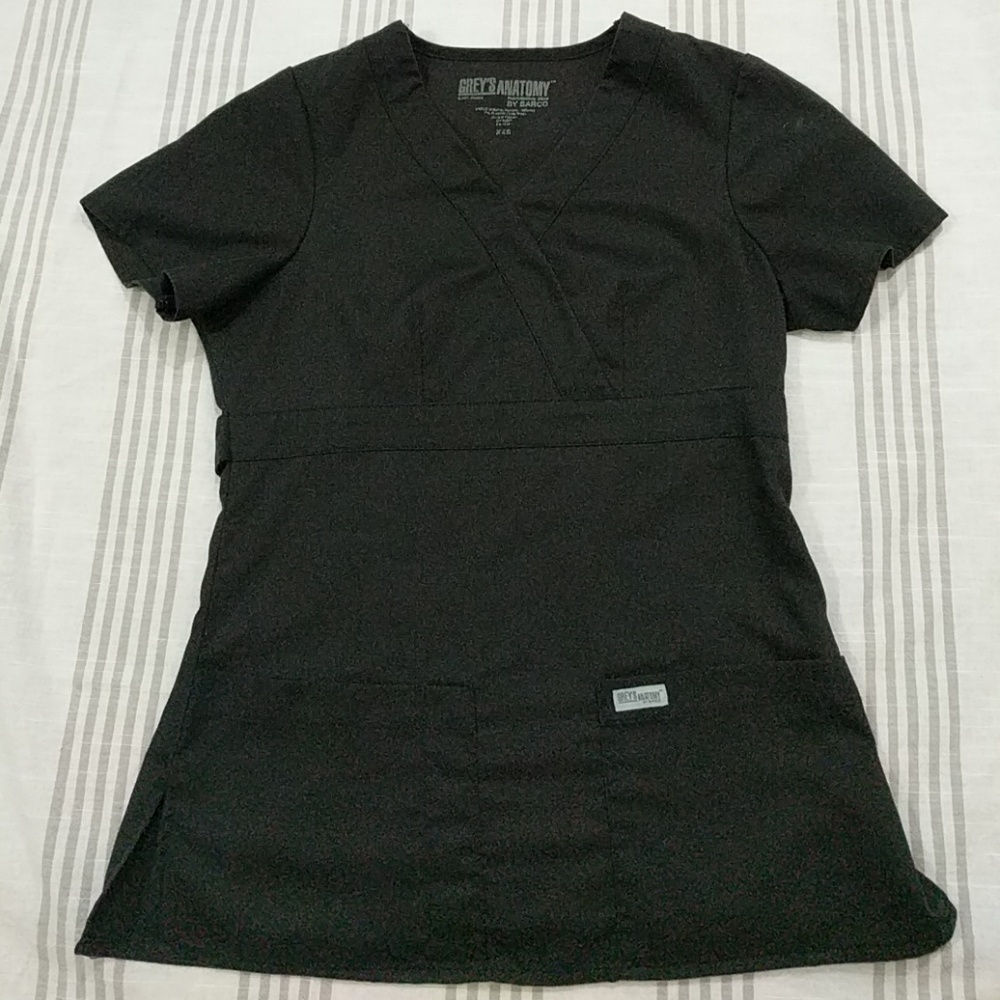 Grey's Anatomy Black Scrub Top